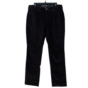 Eddie Bauer Women’s Curvy Straight Leg Brown Corduroy Pants (H-1)